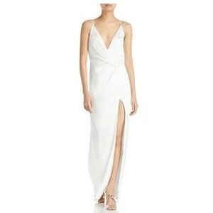 Aidan By Aidan Mattox Surplice  Neckline Slit Gown- US‎ 4